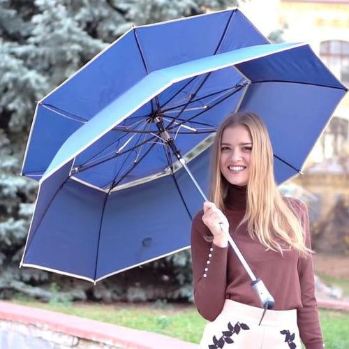 Double Layer Two Fold Auto Umbrella