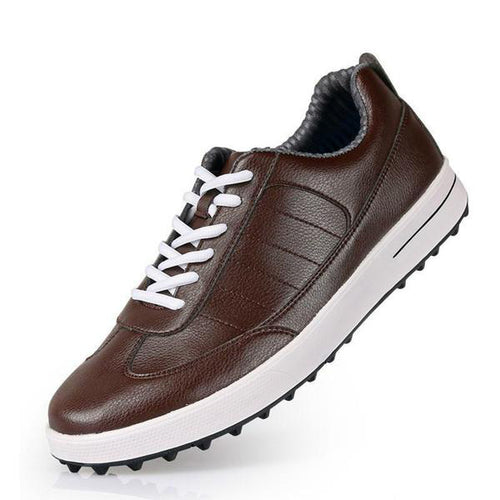 Brown White Golf Shoes