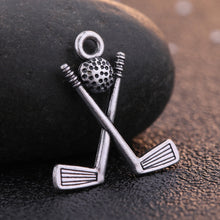 Load image into Gallery viewer, Golf Stick Ball Charm Pendant Necklace